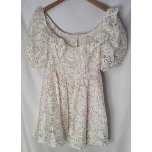 For Love and Lemons- NWT White eyelet dress- size small- READ